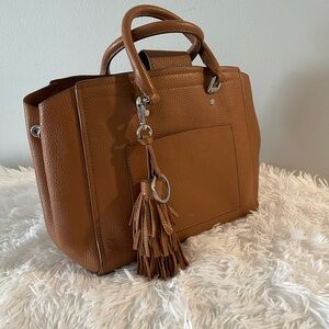 Elegant Brown Leather Tote Bag